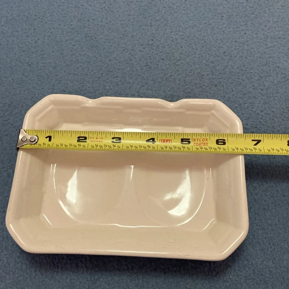 Longaberger Pottery Woven Traditions Ivory Vitrified Double Spoon Rest